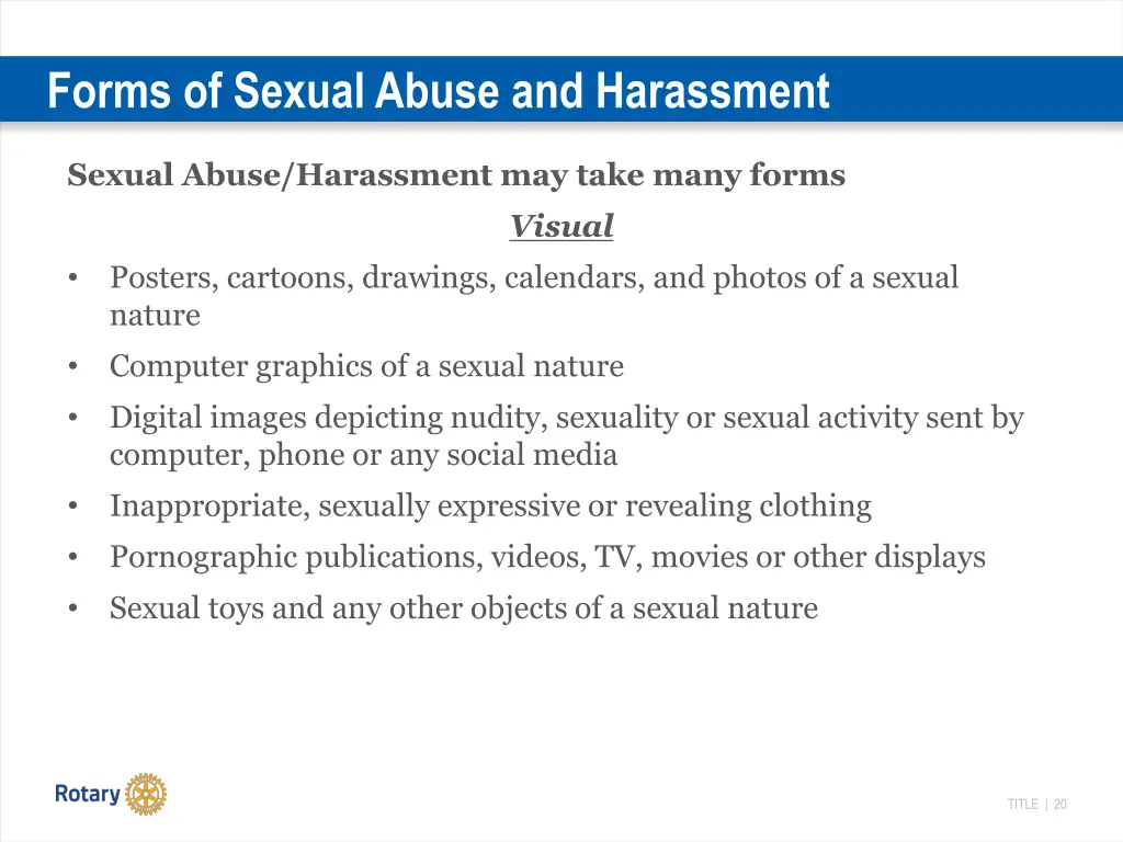 forms of sexual abuse and harassment 3