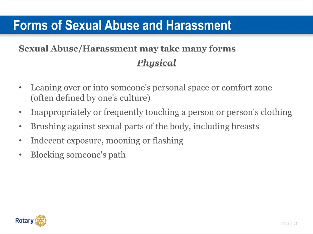 forms of sexual abuse and harassment 4