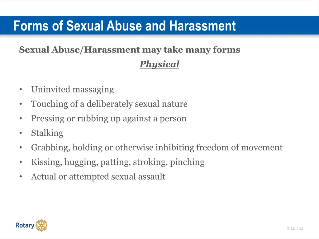 forms of sexual abuse and harassment 5