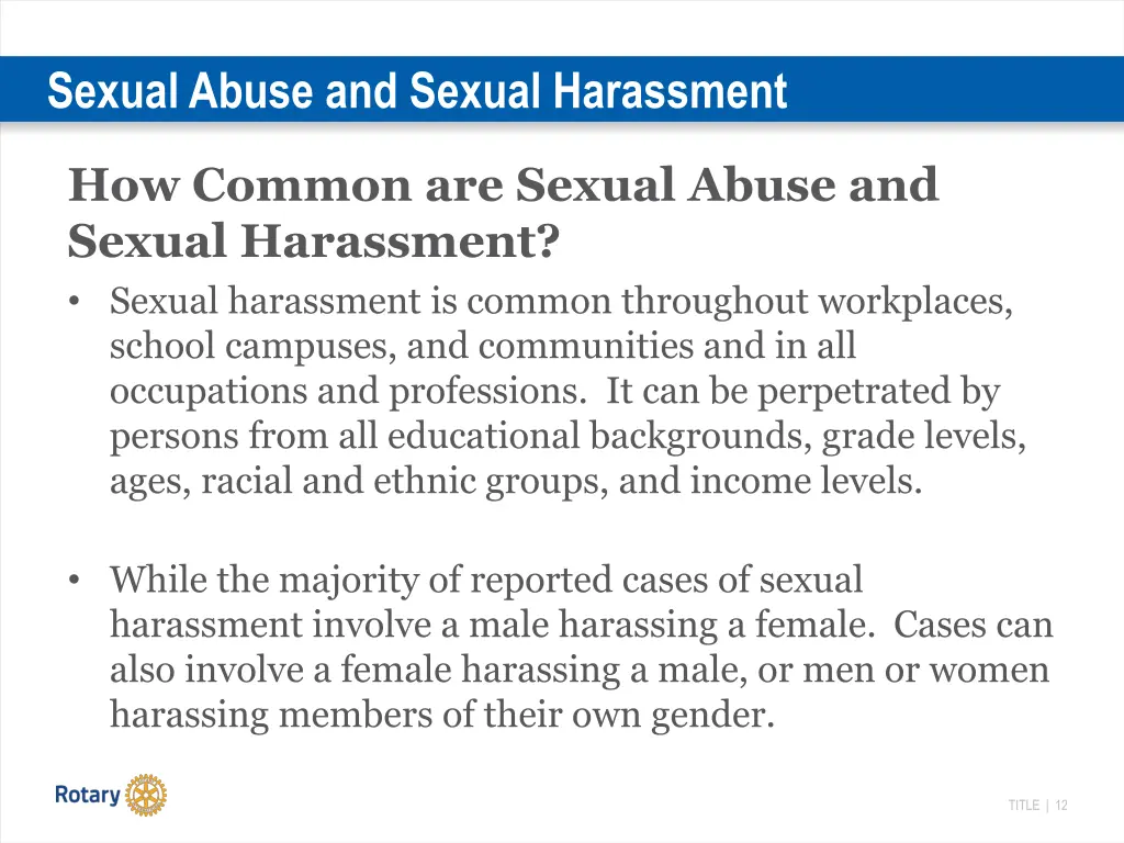 sexual abuse and sexual harassment 6