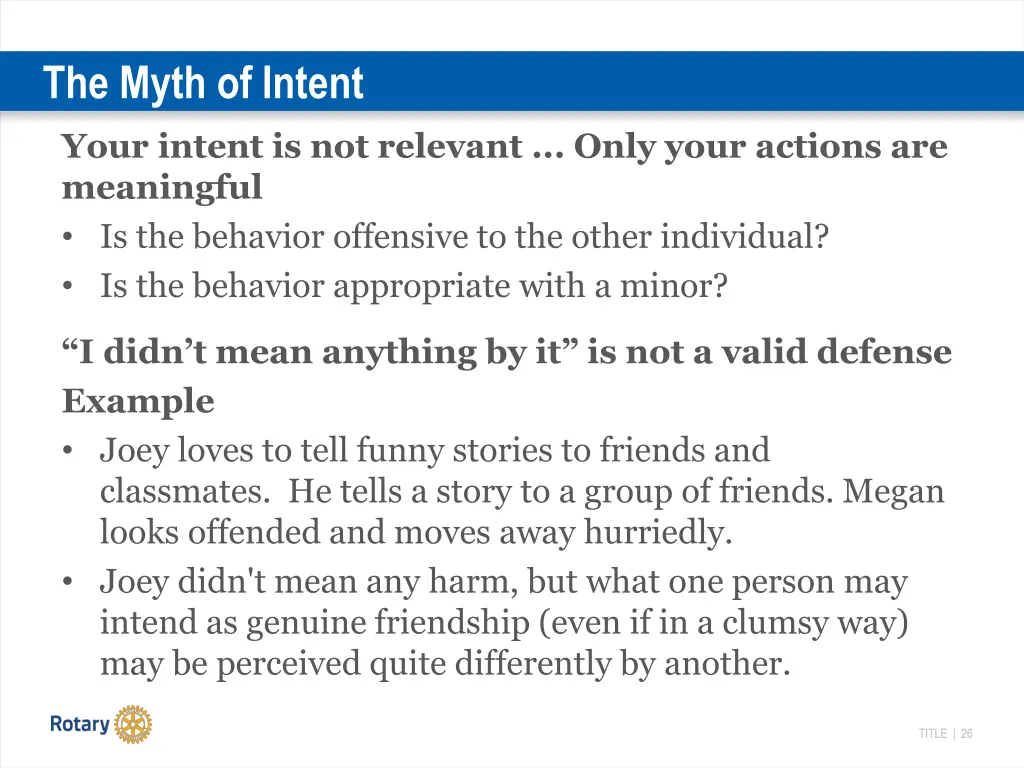 the myth of intent