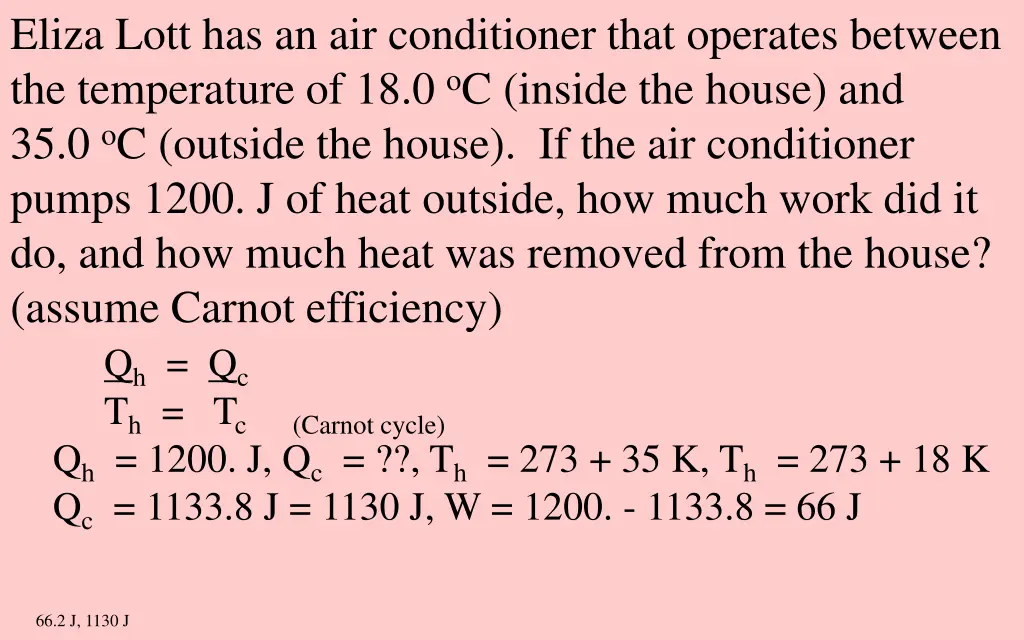 eliza lott has an air conditioner that operates