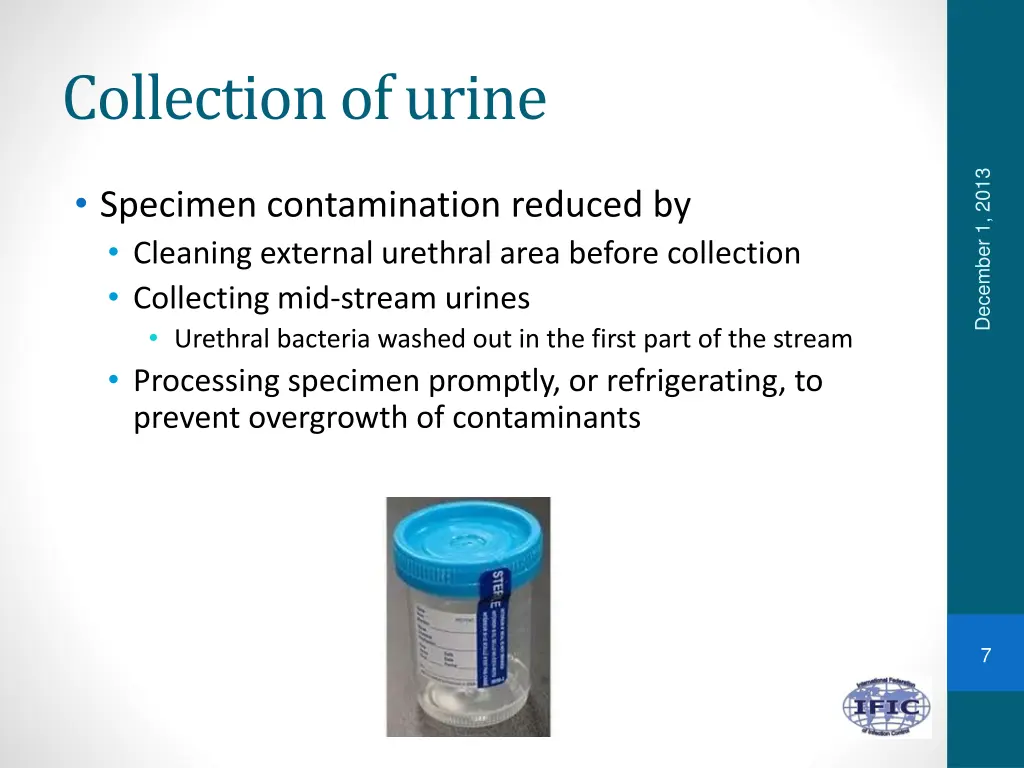 collection of urine