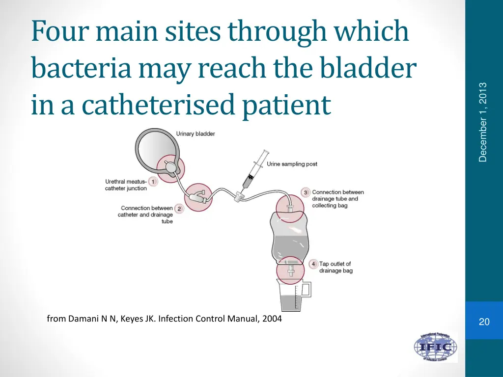 four main sites through which bacteria may reach