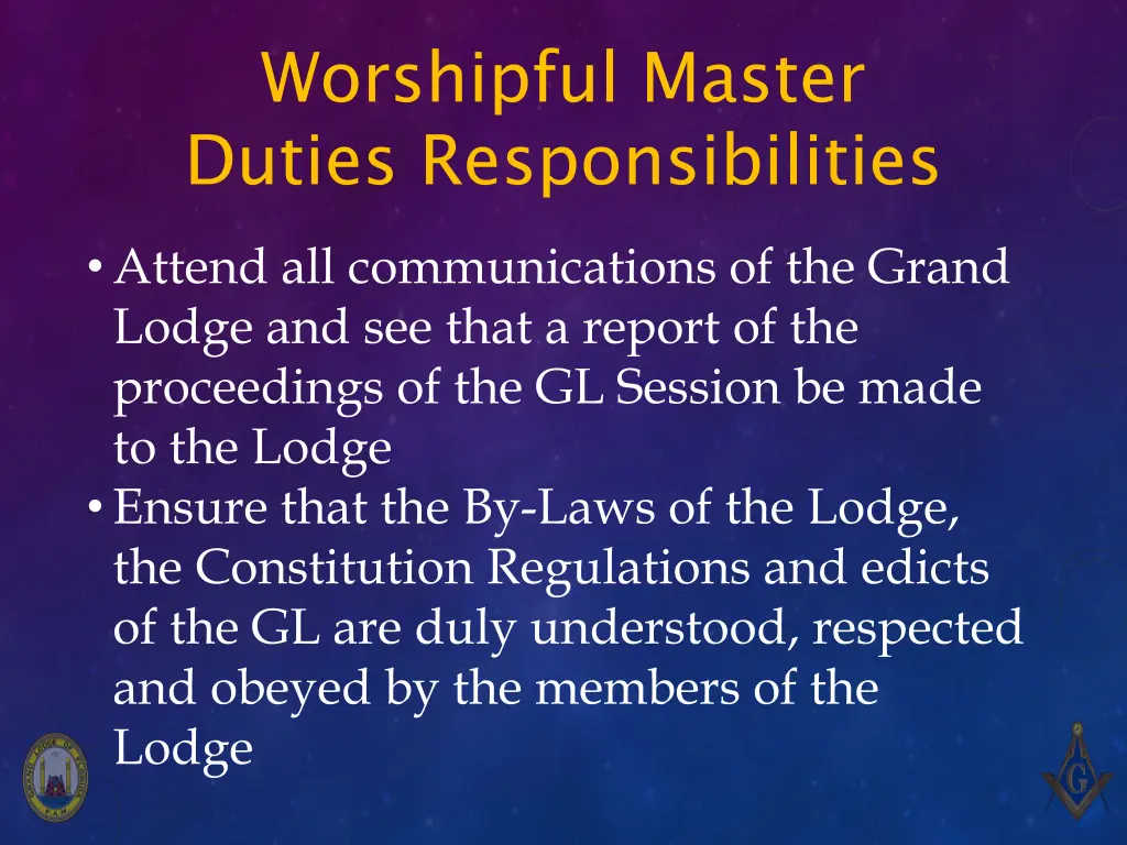 worshipful master duties responsibilities 3