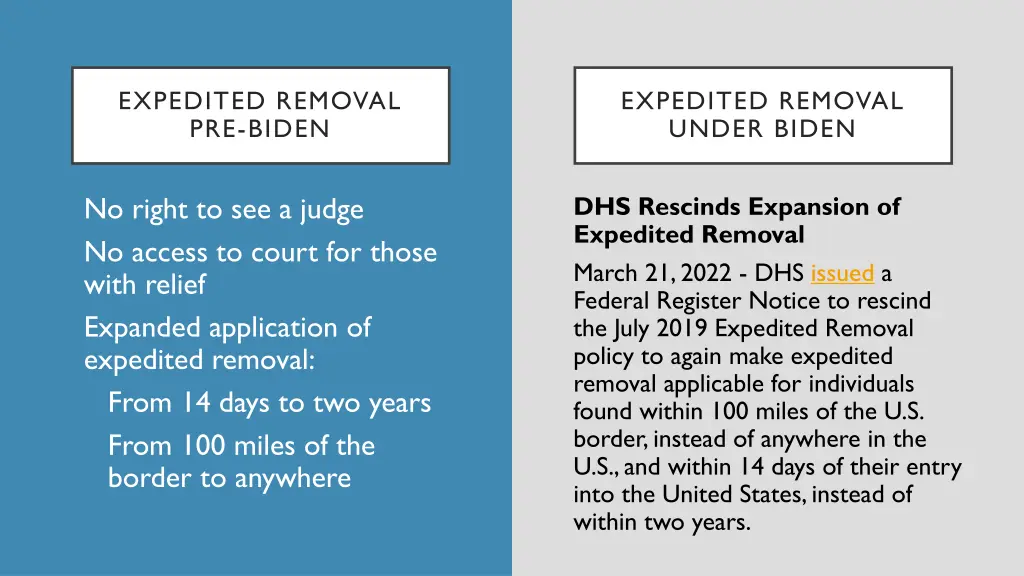 expedited removal pre biden