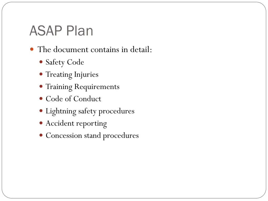 asap plan