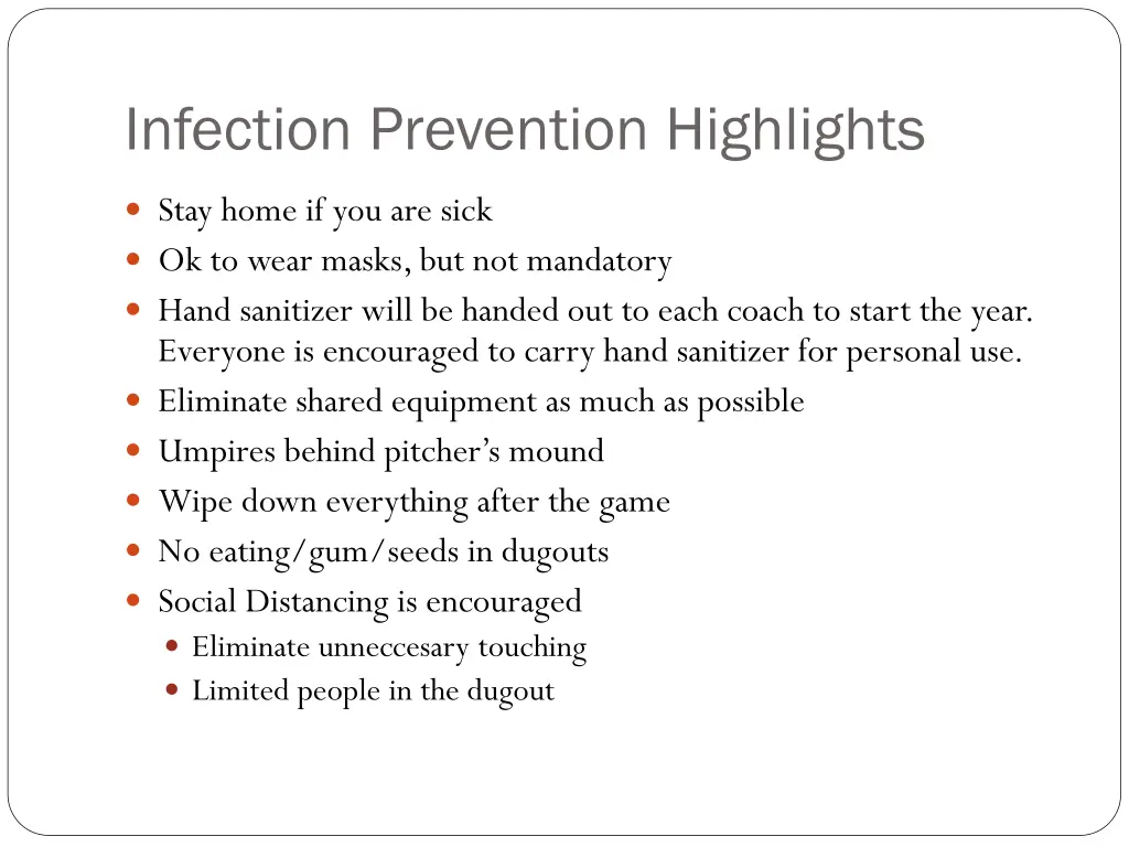 infection prevention highlights