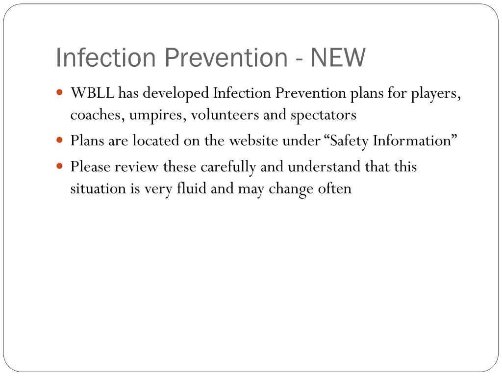 infection prevention new