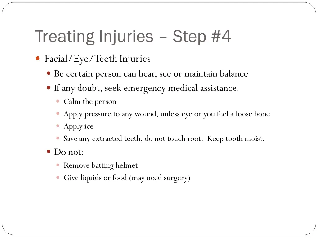 treating injuries step 4 2