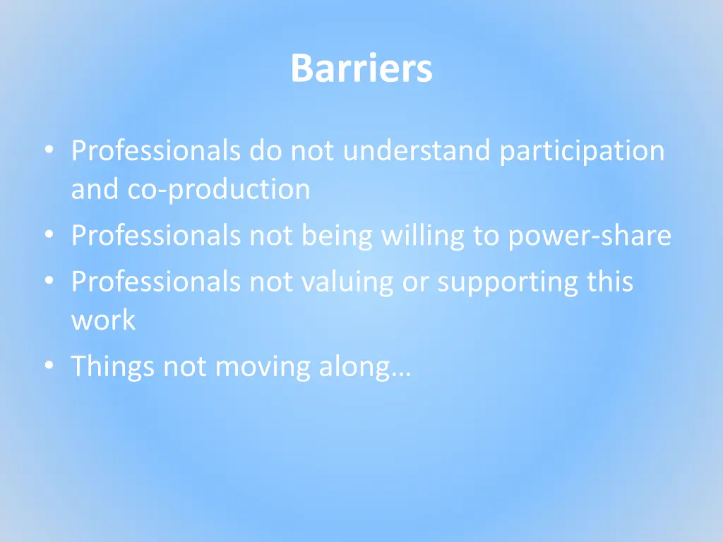 barriers