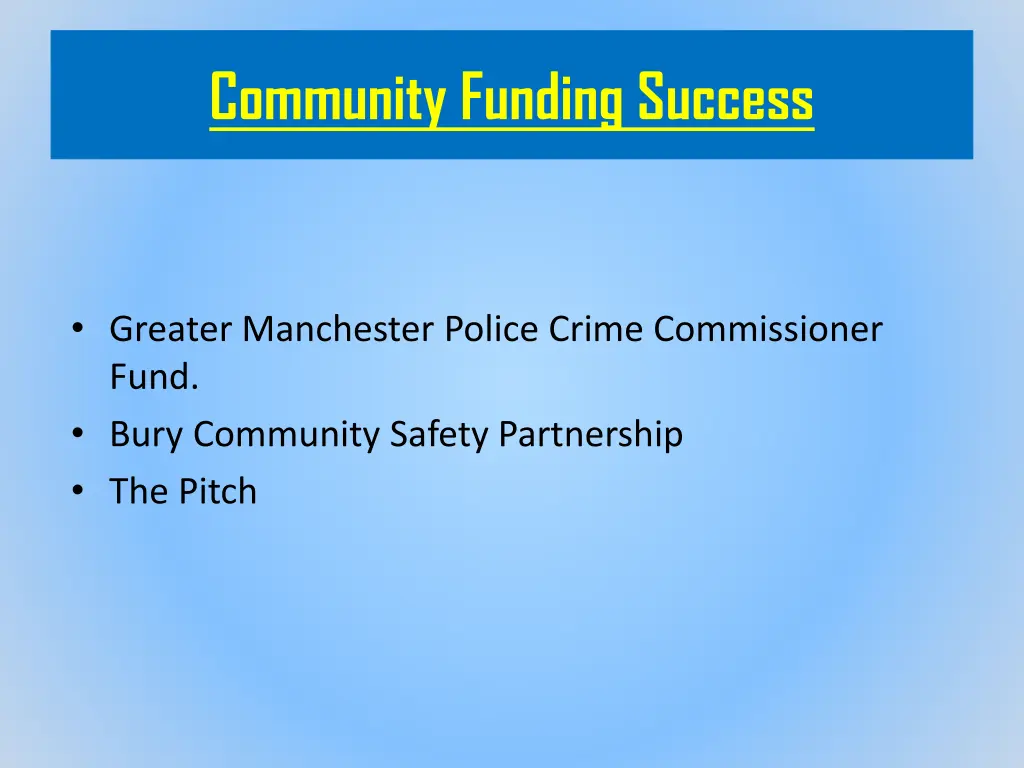 community funding success