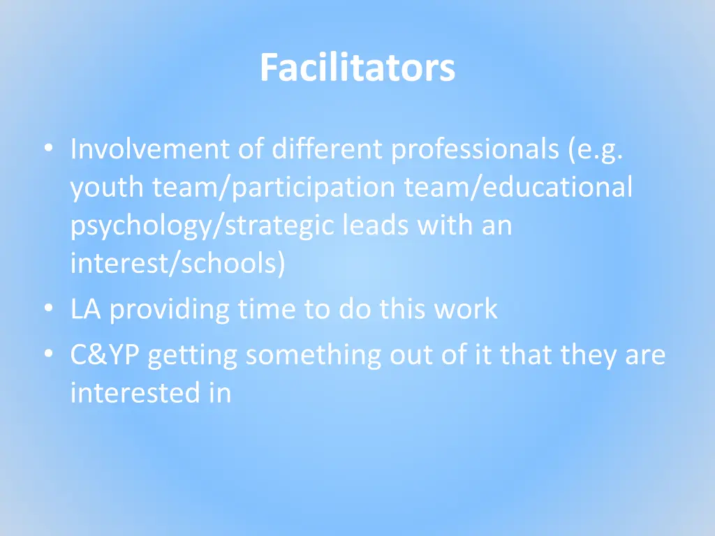 facilitators