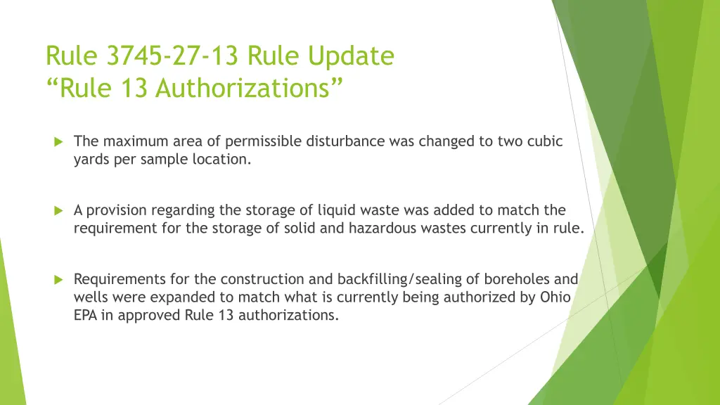 rule 3745 27 13 rule update rule 13 authorizations 1