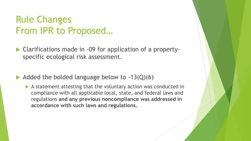 rule changes from ipr to proposed 3