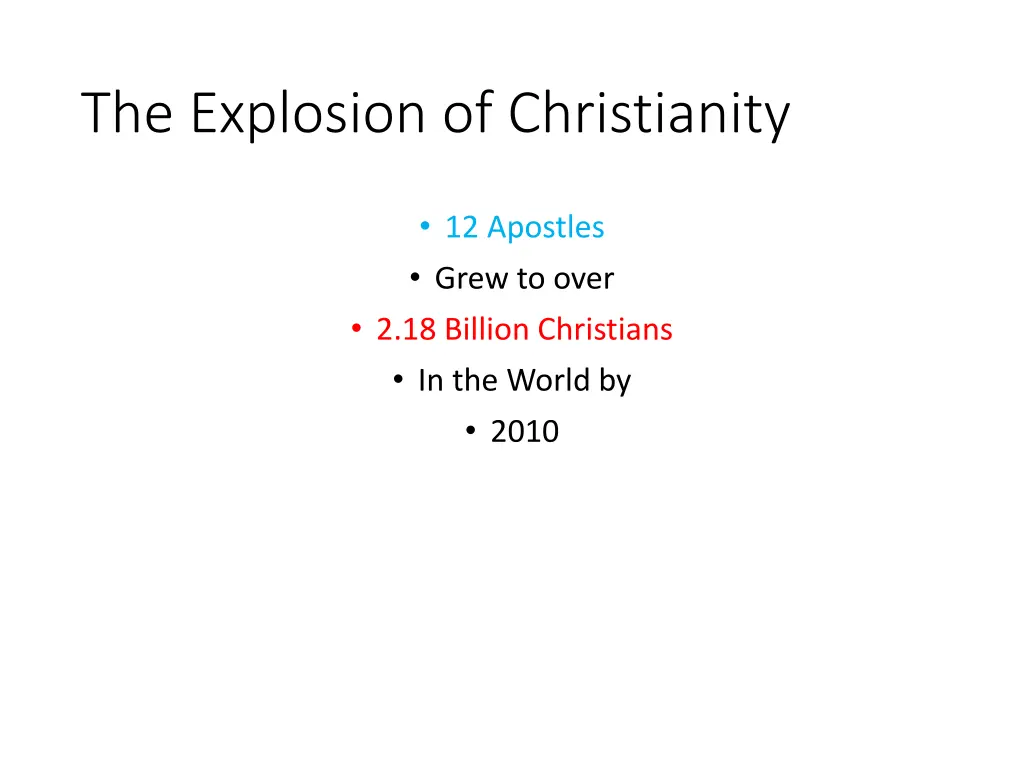 the explosion of christianity