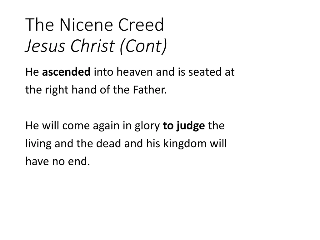 the nicene creed jesus christ cont 1