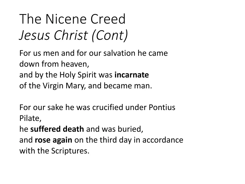 the nicene creed jesus christ cont