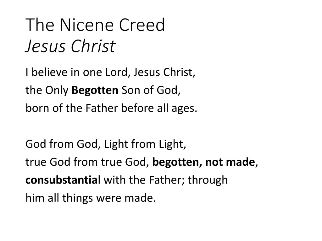 the nicene creed jesus christ