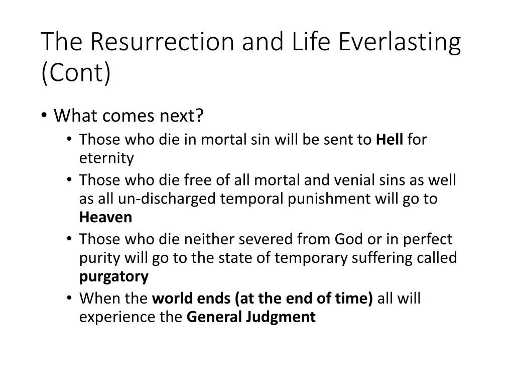 the resurrection and life everlasting cont 1