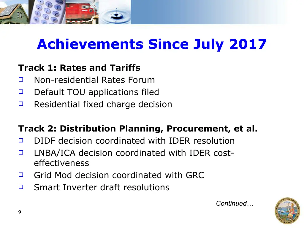 achievements since july 2017