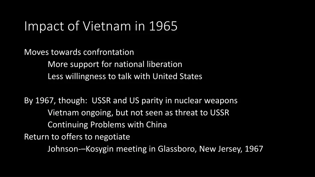 impact of vietnam in 1965