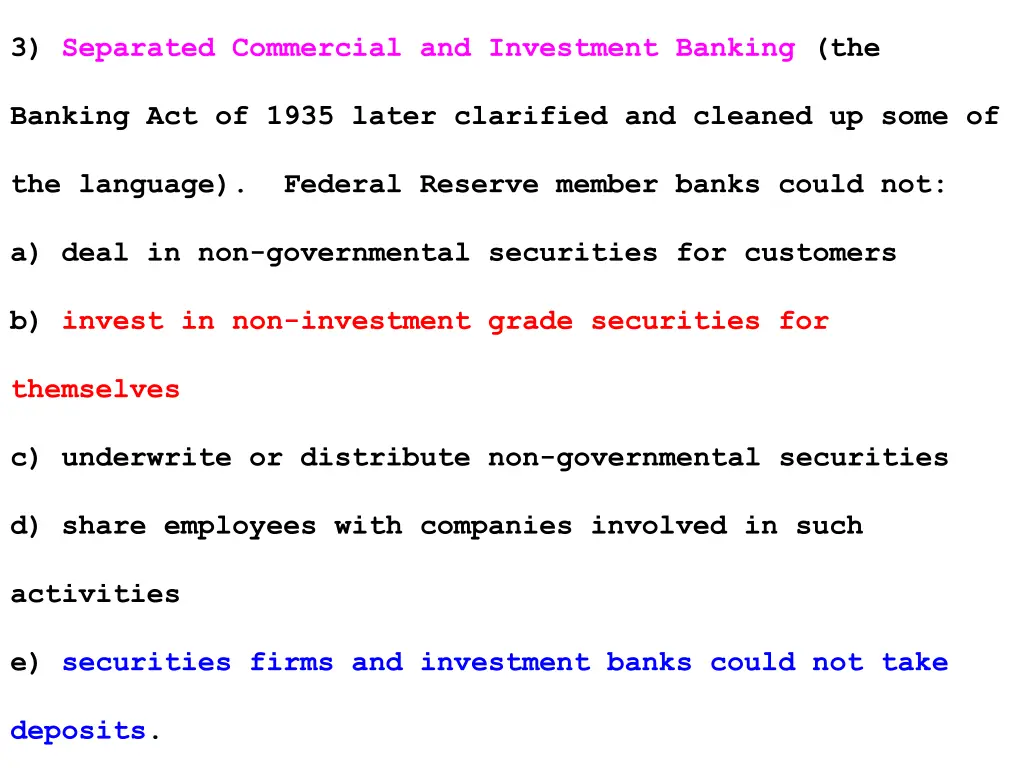 3 separated commercial and investment banking the