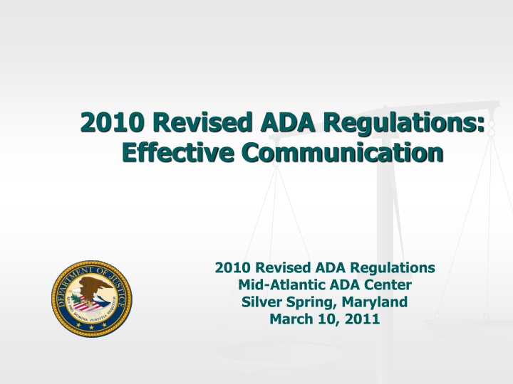 2010 revised ada regulations effective