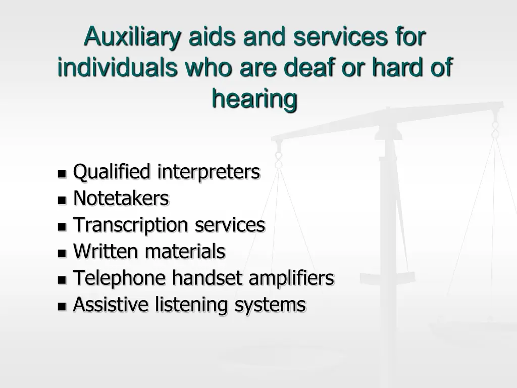 auxiliary aids and services for individuals