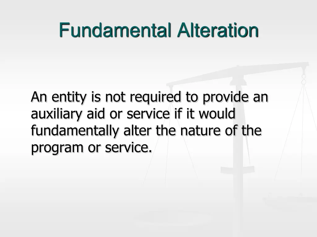 fundamental alteration