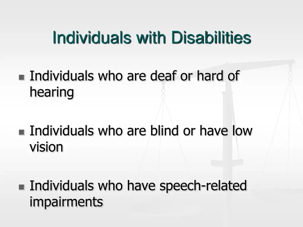 individuals with disabilities