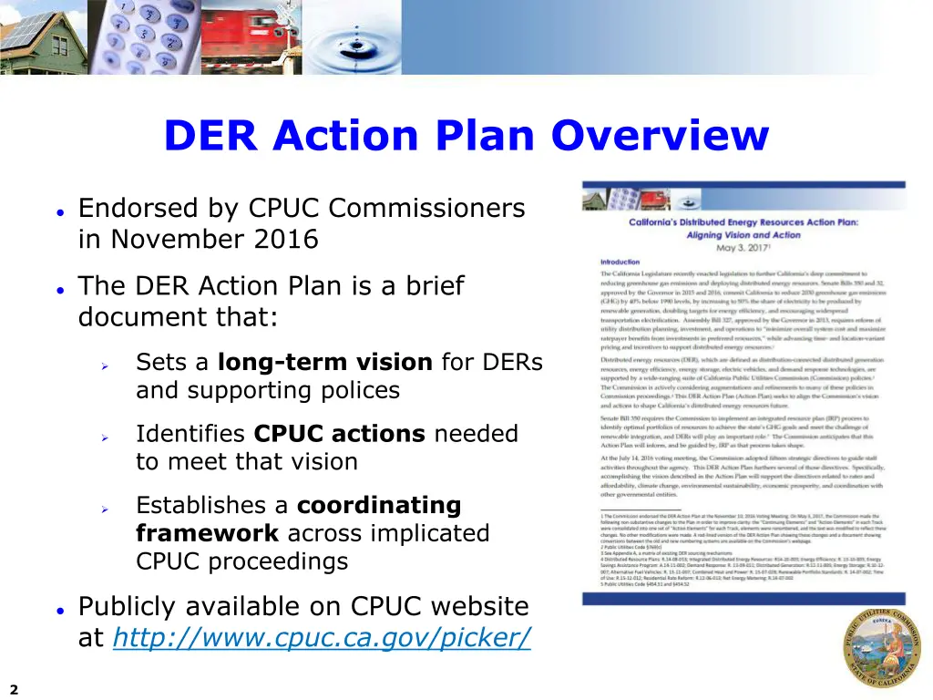 der action plan overview