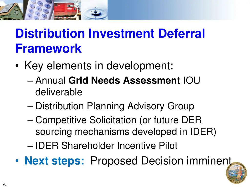 distribution investment deferral framework 1