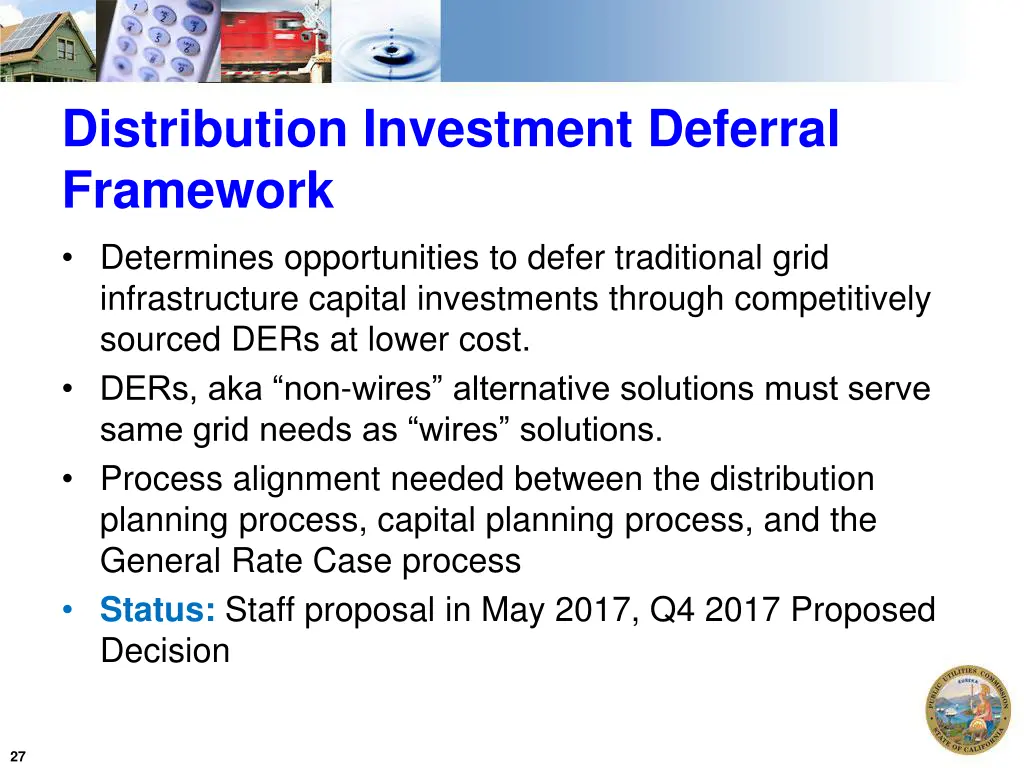 distribution investment deferral framework