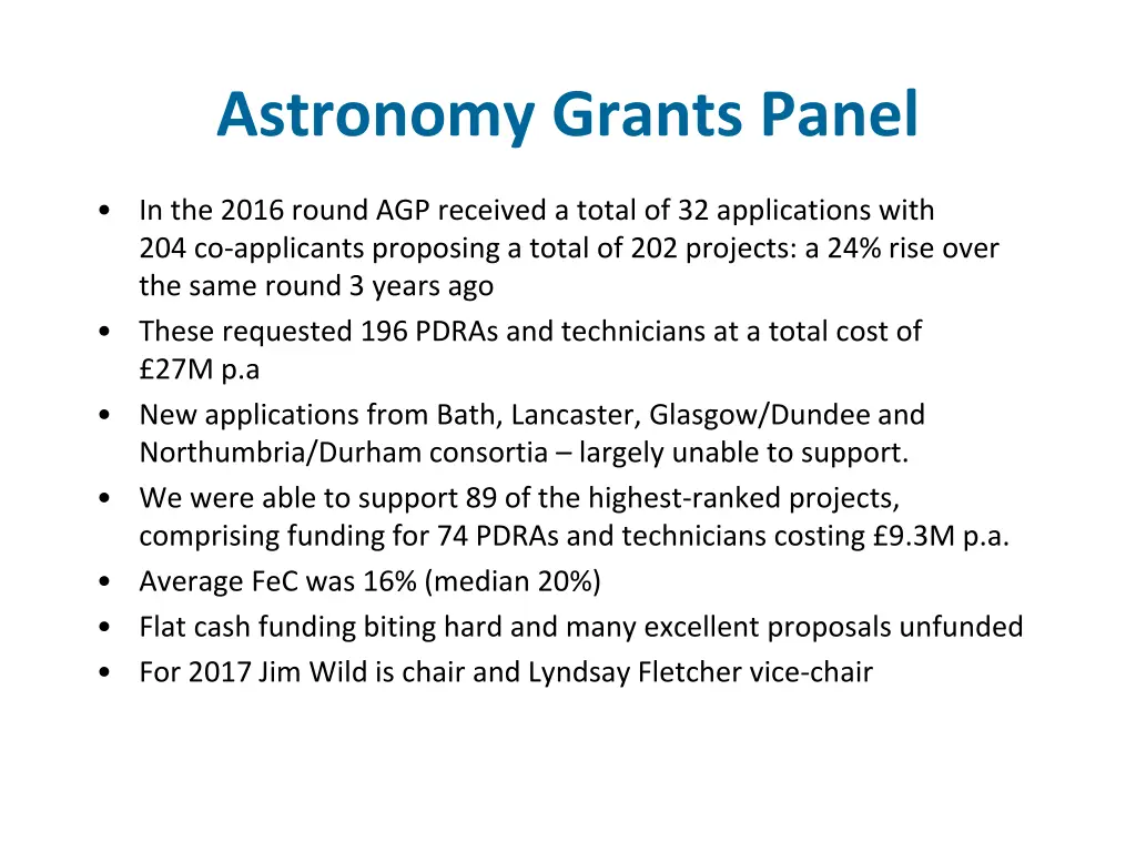 astronomy grants panel