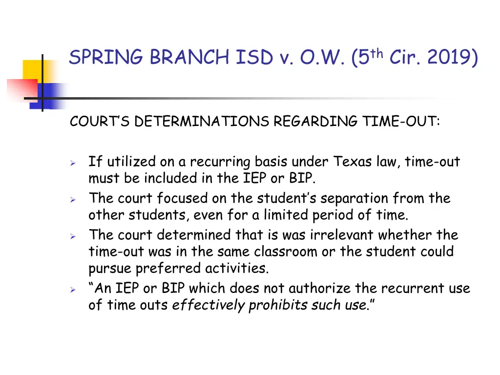 spring branch isd v o w 5 th cir 2019 2