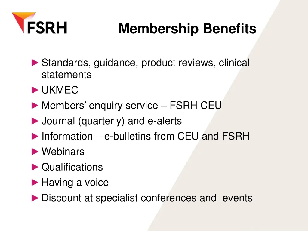 membership benefits