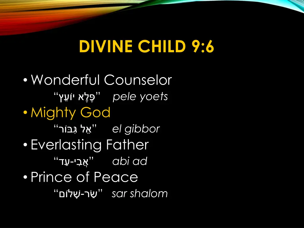 divine child 9 6