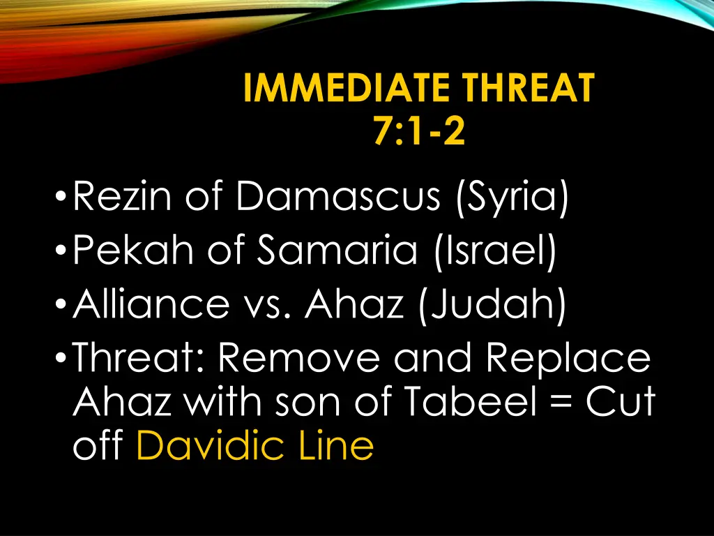 immediate threat 7 1 2