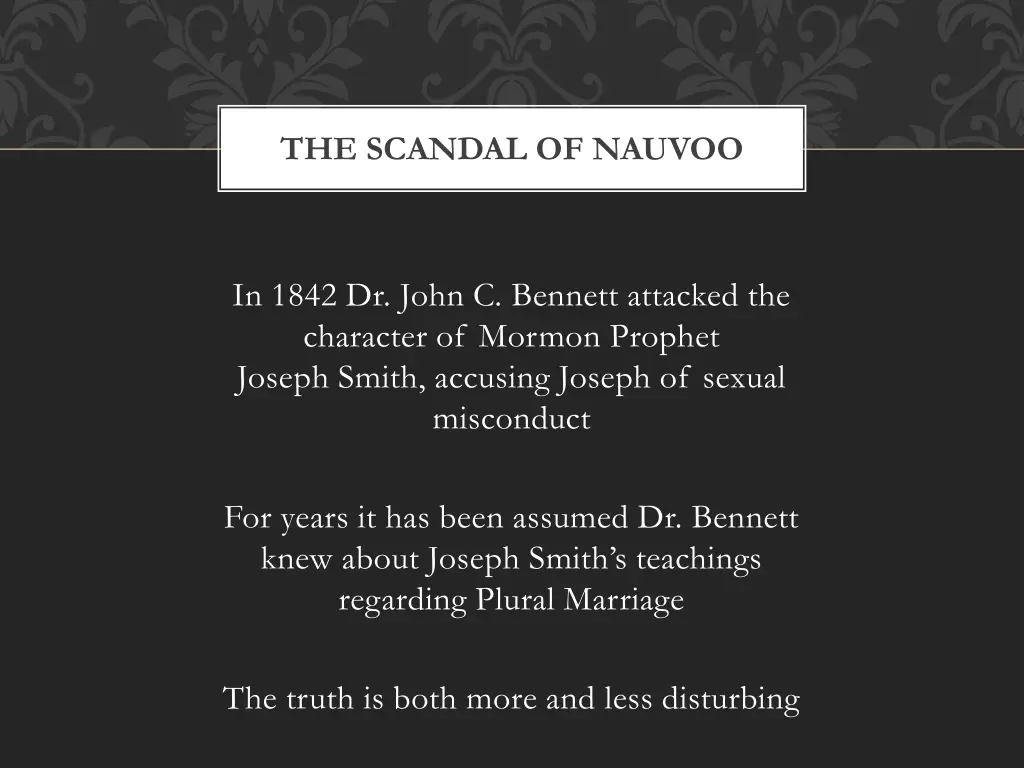 the scandal of nauvoo