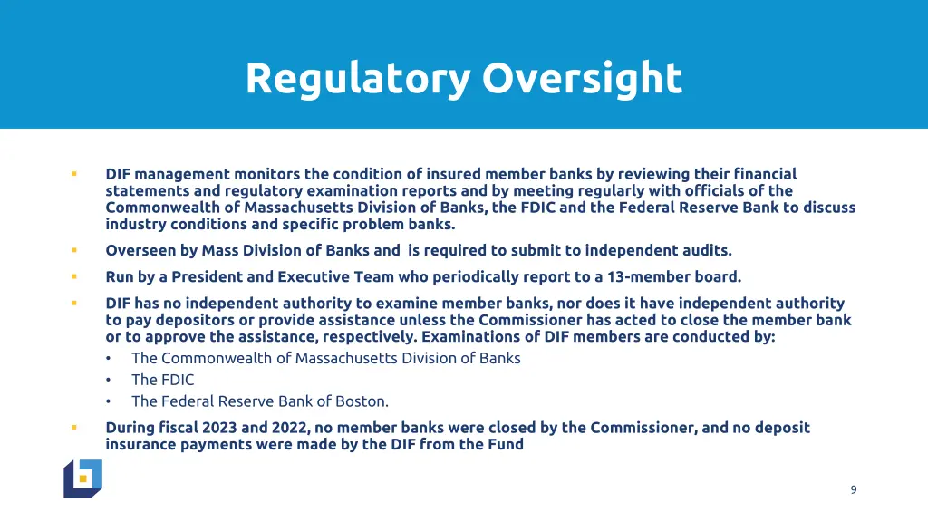 regulatory oversight