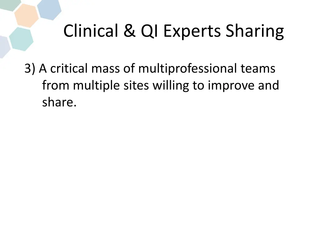 clinical qi experts sharing 1