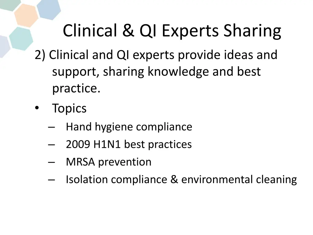 clinical qi experts sharing