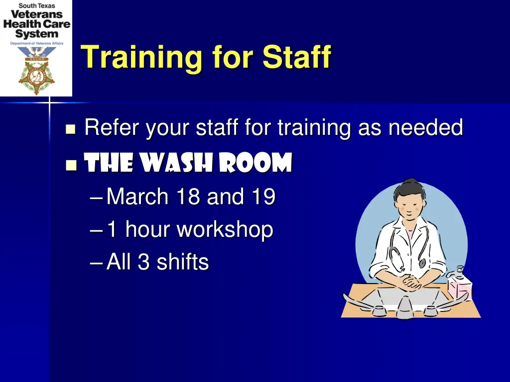 training for staff