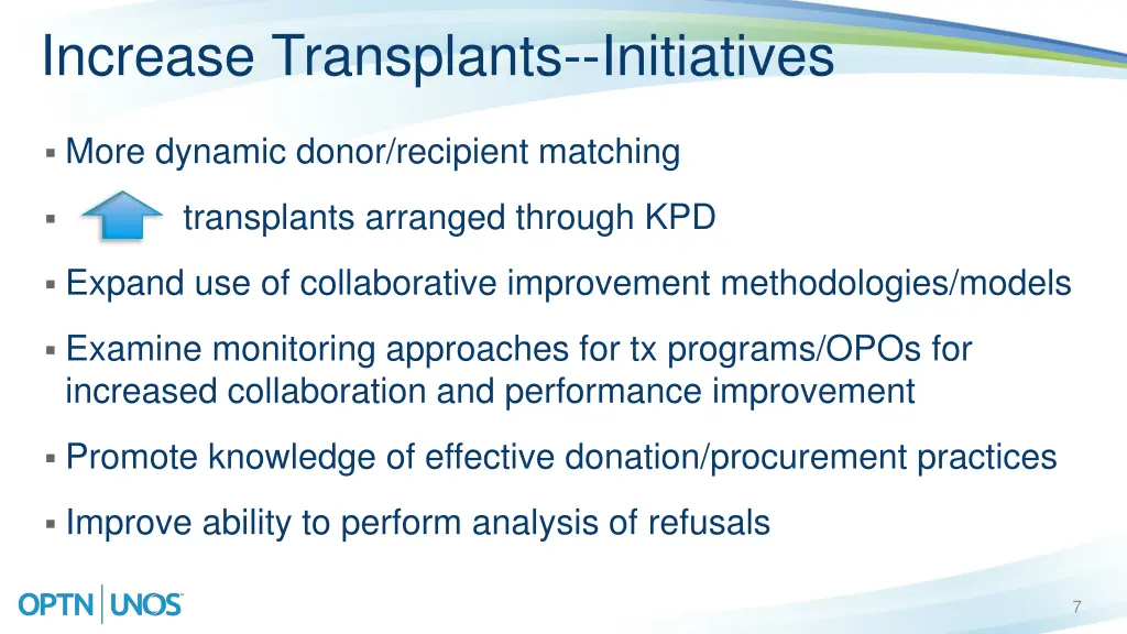 increase transplants initiatives