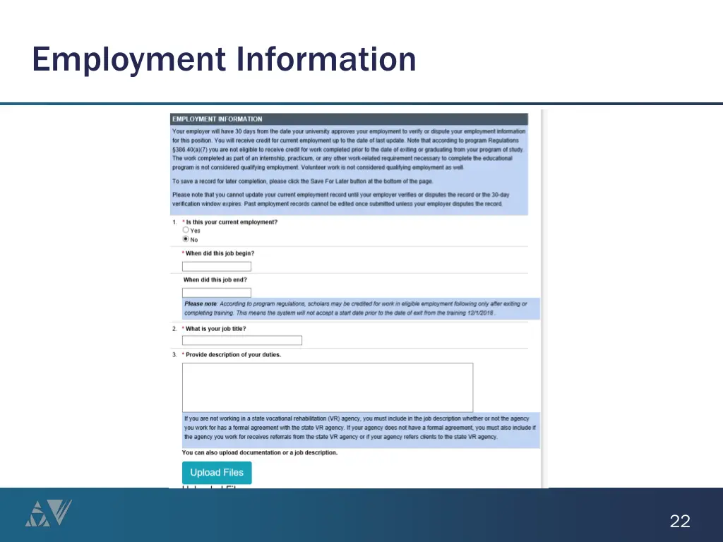 employment information