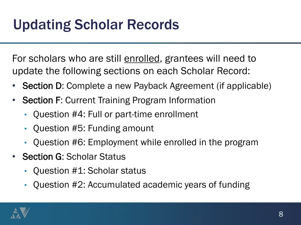 updating scholar records