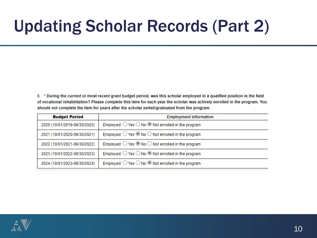 updating scholar records part 2