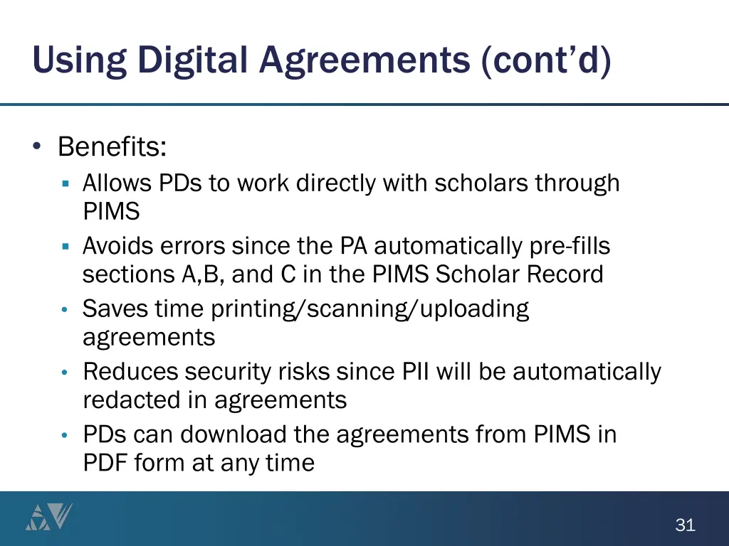 using digital agreements cont d