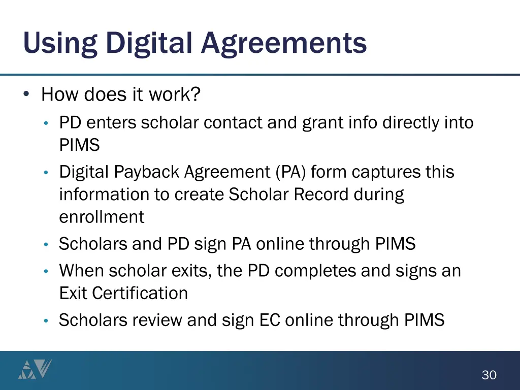 using digital agreements